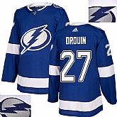 Lightning #27 Drouin Blue With Special Glittery Logo Adidas Jersey,baseball caps,new era cap wholesale,wholesale hats